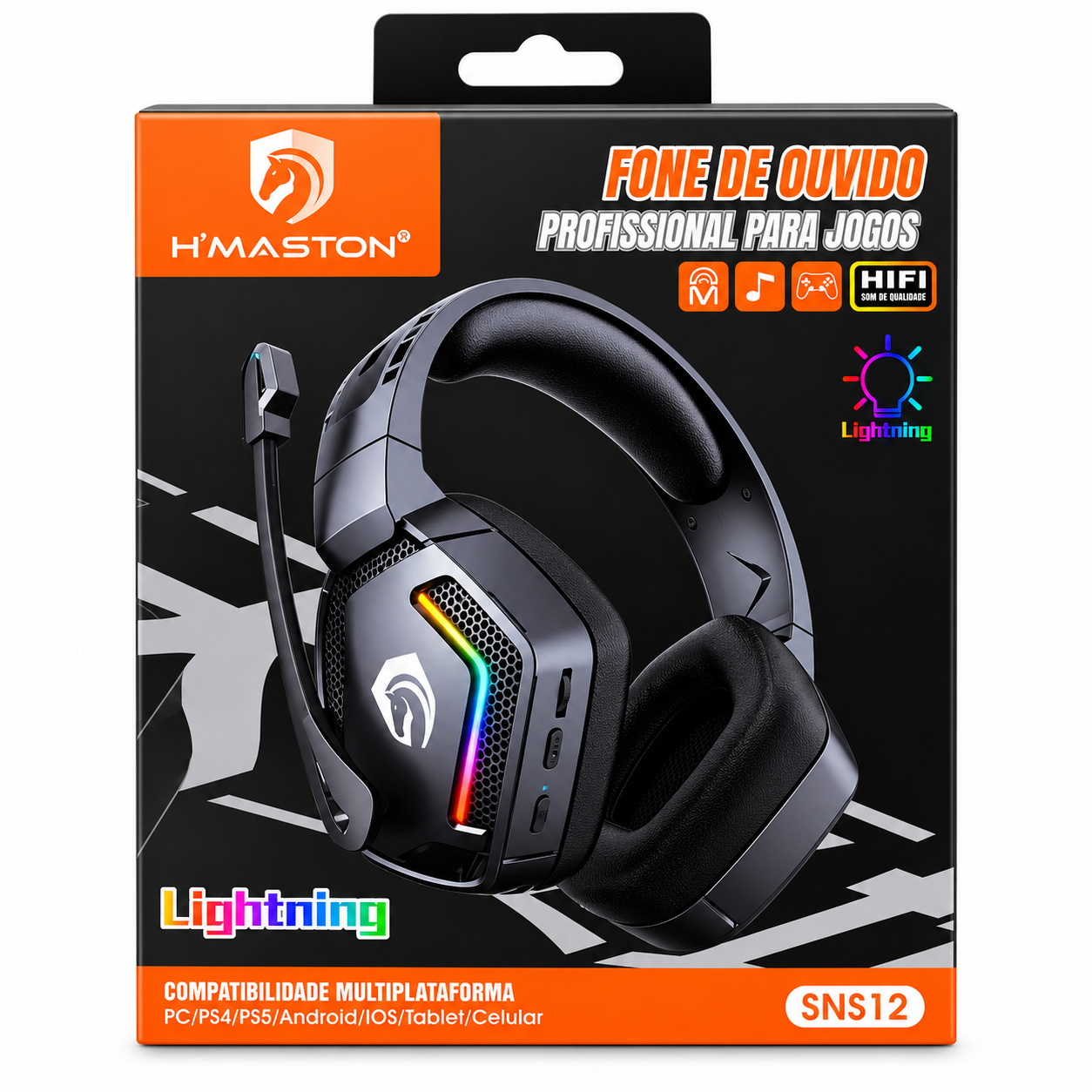 Fone de ouvido Headset Gamer H'maston SNS12